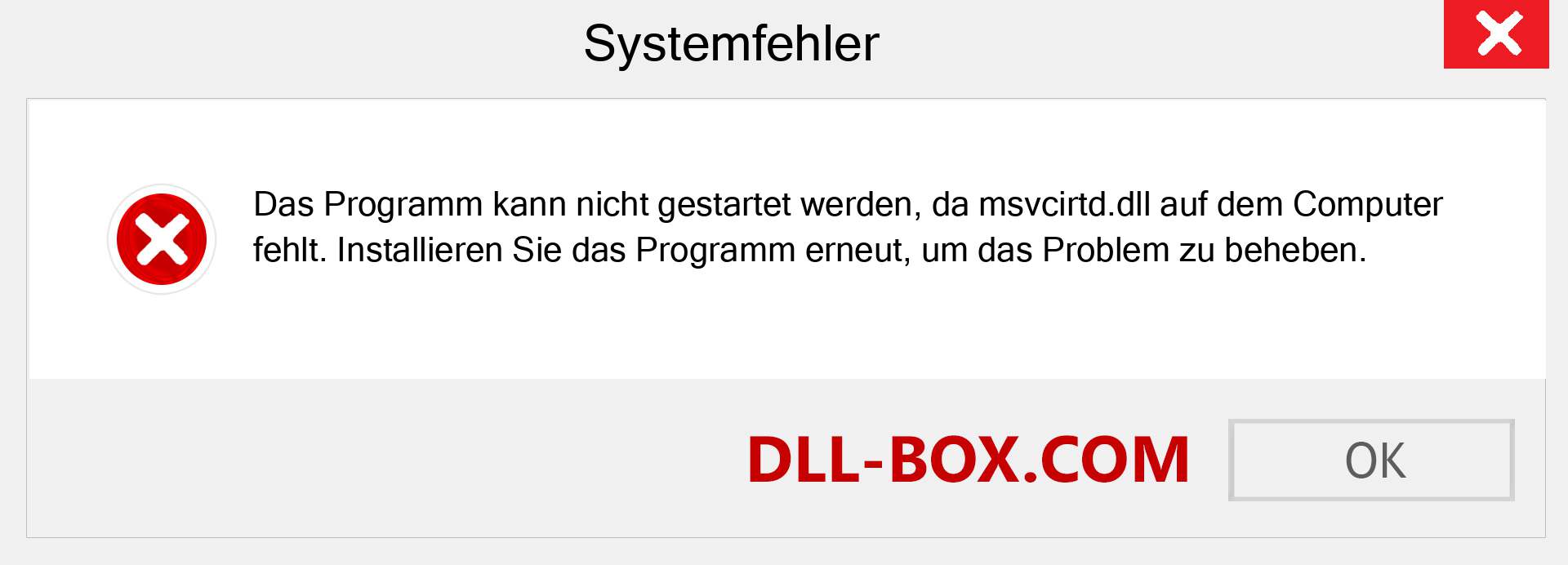 msvcirtd.dll-Datei fehlt?. Download für Windows 7, 8, 10 - Fix msvcirtd dll Missing Error unter Windows, Fotos, Bildern